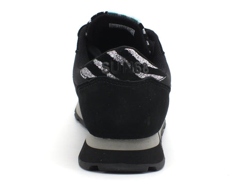 SUN68 Ally Star Girl Zebra Sneakers Donna Nero Z40212