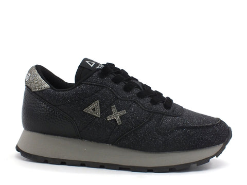 SUN68 Ally Solid Glitter Sneakers Donna Nero Z40209
