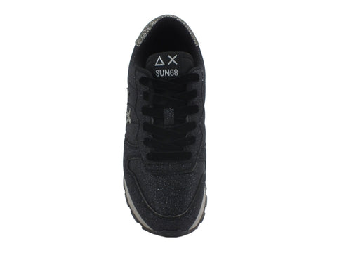 SUN68 Ally Solid Glitter Sneakers Donna Nero Z40209