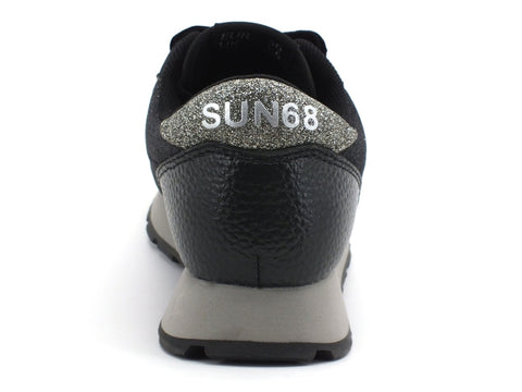 SUN68 Ally Solid Glitter Sneakers Donna Nero Z40209