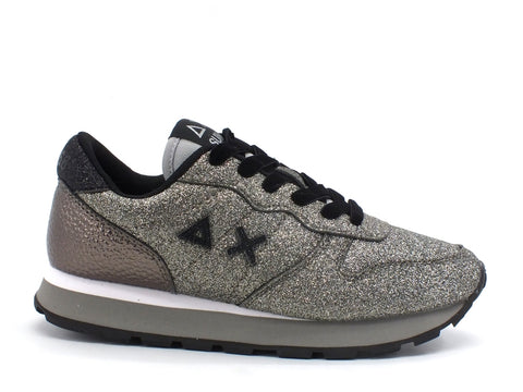 SUN68 Ally Solid Glitter Sneakers Donna Argento Z40209