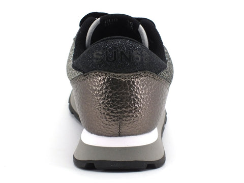 SUN68 Ally Solid Glitter Sneakers Donna Argento Z40209