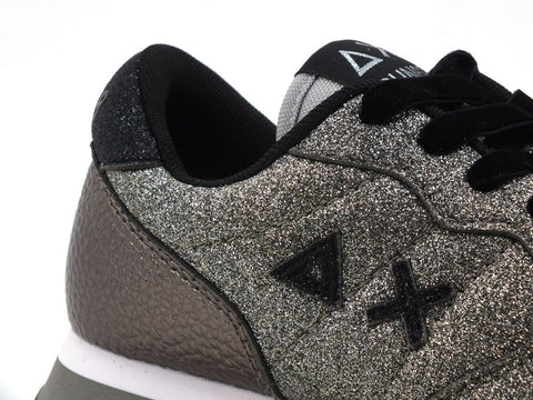 SUN68 Ally Solid Glitter Sneakers Donna Argento Z40209