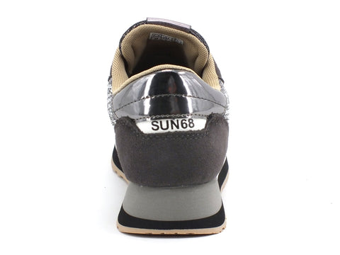 SUN68 Kate Velvet Pailettes Sneakers Donna Grigio Scuro Z40218