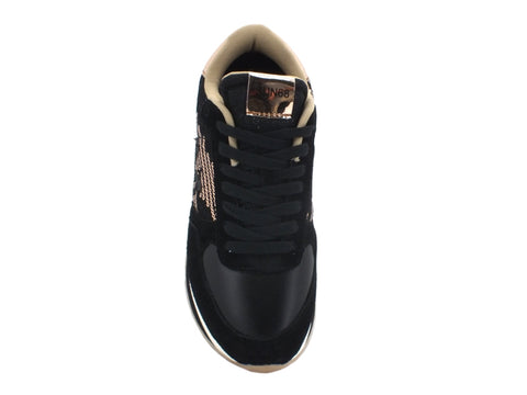 SUN68 Kate Velvet Pailettes Sneakers Donna Nero Rosa Z40218