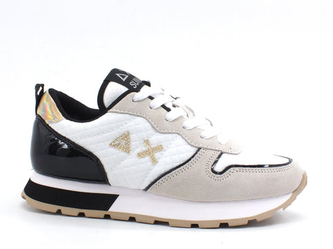 SUN68 Ally Sporty Sneakers Donna Bianco Nero Z40203