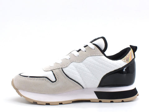 SUN68 Ally Sporty Sneakers Donna Bianco Nero Z40203