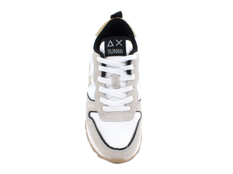SUN68 Ally Sporty Sneakers Donna Bianco Nero Z40203