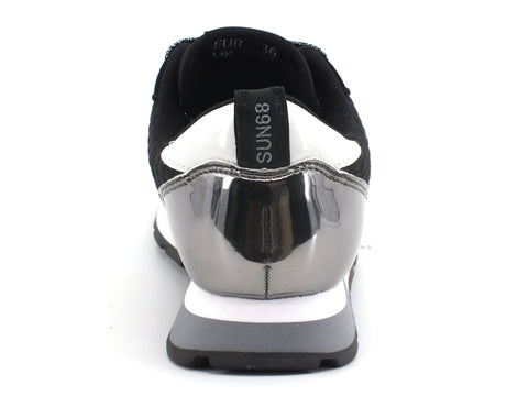 SUN68 Ally Sporty Sneakers Donna Nero Argento Z40203