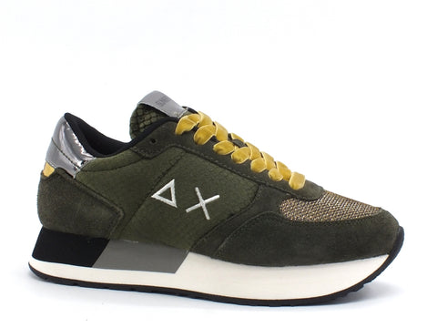 SUN68 Kate Animal Velvet Sneakers Donna Militare Scuro Z40216