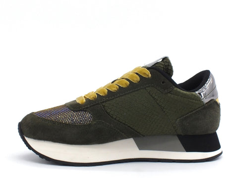 SUN68 Kate Animal Velvet Sneakers Donna Militare Scuro Z40216