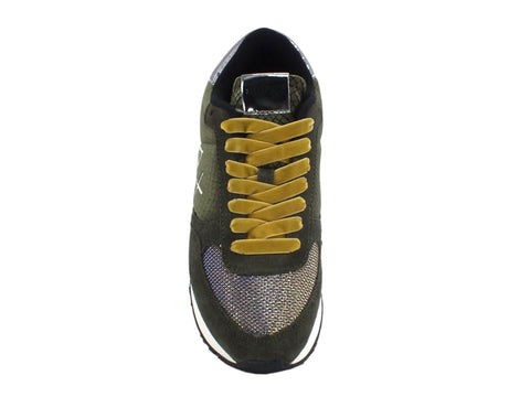 SUN68 Kate Animal Velvet Sneakers Donna Militare Scuro Z40216