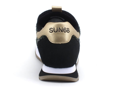 SUN68 Kelly Solid Pailetters Sneakers Donna Militare Scuro Z40224