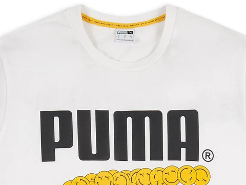 PUMA Club Graphic Tee T-Shirt Smile White 598793 02