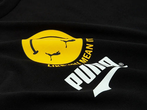PUMA Club Graphic Tee T-Shirt Smile Black 598793 01