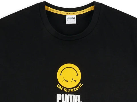 PUMA Club Graphic Tee T-Shirt Smile Black 598793 01