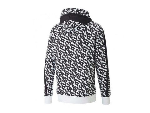PUMA Classic Graphics AOP Logo Hoodie Felpa Uomo White 597766 02