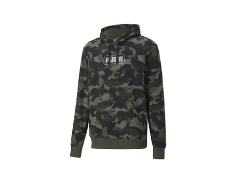 PUMA Rebel Camo AOP Hoodie Felpa Uomo Forest Night 585021 70