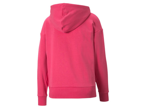 PUMA Classic Logo Hoodie Felpa Cappuccio Donna Rosa Glowing Pink 597638 25