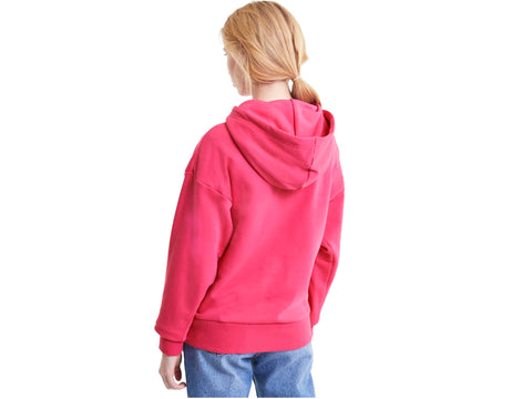 PUMA Classic Logo Hoodie Felpa Cappuccio Donna Rosa Glowing Pink 597638 25