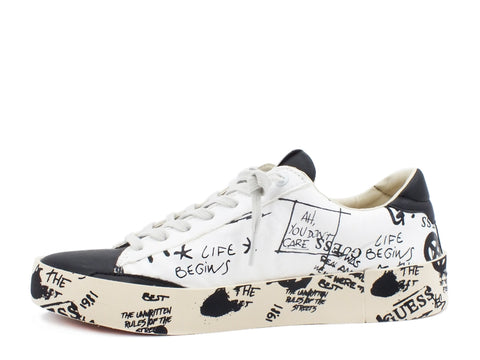 GUESS Lodi Sneakers Graffiti White Black FM8FIRPEL12
