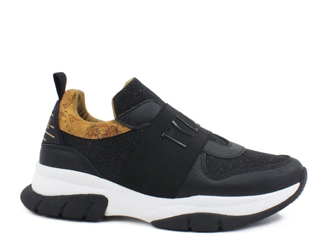 ALVIERO MARTINI 1A CLASSE Sneakers Glitter Nero Geo Beige P3A4-10703