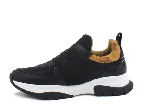 ALVIERO MARTINI 1A CLASSE Sneakers Glitter Nero Geo Beige P3A4-10703