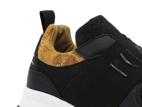 ALVIERO MARTINI 1A CLASSE Sneakers Glitter Nero Geo Beige P3A4-10703