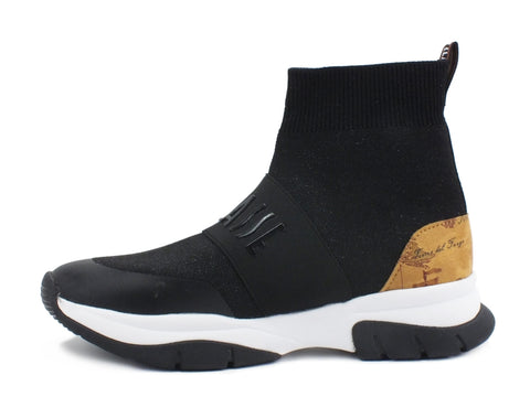 ALVIERO MARTINI 1A CLASSE Sneakers Calzino Nero Geo Beige P3A4-10707