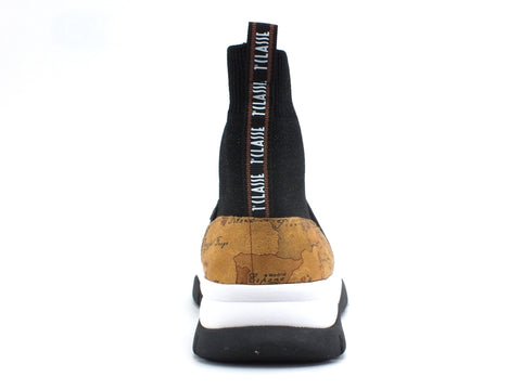 ALVIERO MARTINI 1A CLASSE Sneakers Calzino Nero Geo Beige P3A4-10707