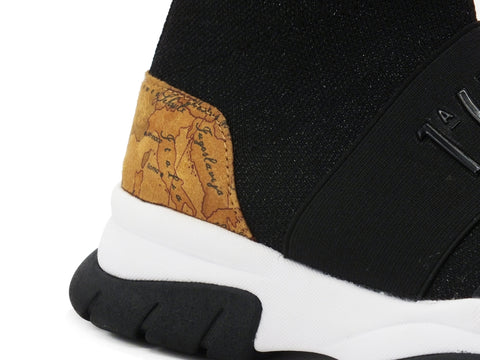 ALVIERO MARTINI 1A CLASSE Sneakers Calzino Nero Geo Beige P3A4-10707