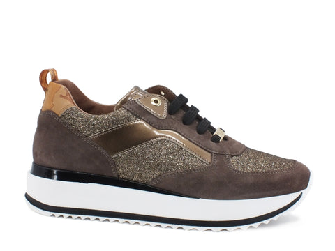 ALVIERO MARTINI 1A CLASSE Sneakers Glitter Bronzo Geo 0744-0491