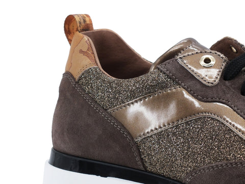 ALVIERO MARTINI 1A CLASSE Sneakers Glitter Bronzo Geo 0744-0491
