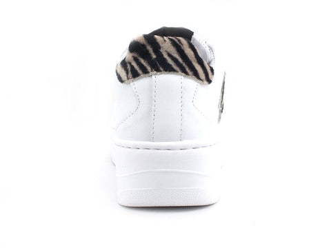 2STAR Sneaker 2 Stair Stelle Zebra Bianco Nero Beige 2SD3277 - Sandrini Calzature e Abbigliamento