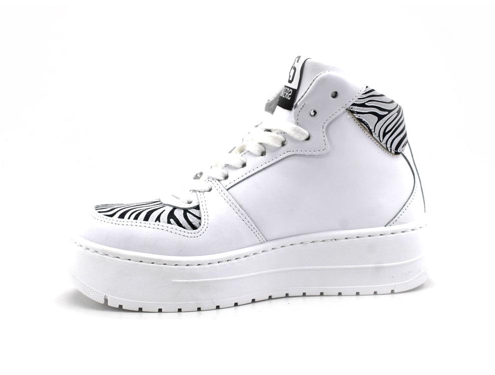 2STAR Sneaker High Retro White Zebra Black 2SD3291 - Sandrini Calzature e Abbigliamento