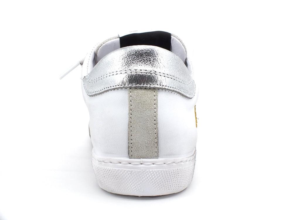 2STAR Sneaker Low Donna Glitter Silver Gold White 2SD2817 - Sandrini Calzature e Abbigliamento