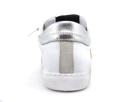 2STAR Sneaker Low Donna Glitter Silver Gold White 2SD2817 - Sandrini Calzature e Abbigliamento