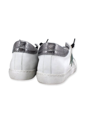 2STAR Sneaker Low Donna Glitter White Green 2SD3620 - Sandrini Calzature e Abbigliamento