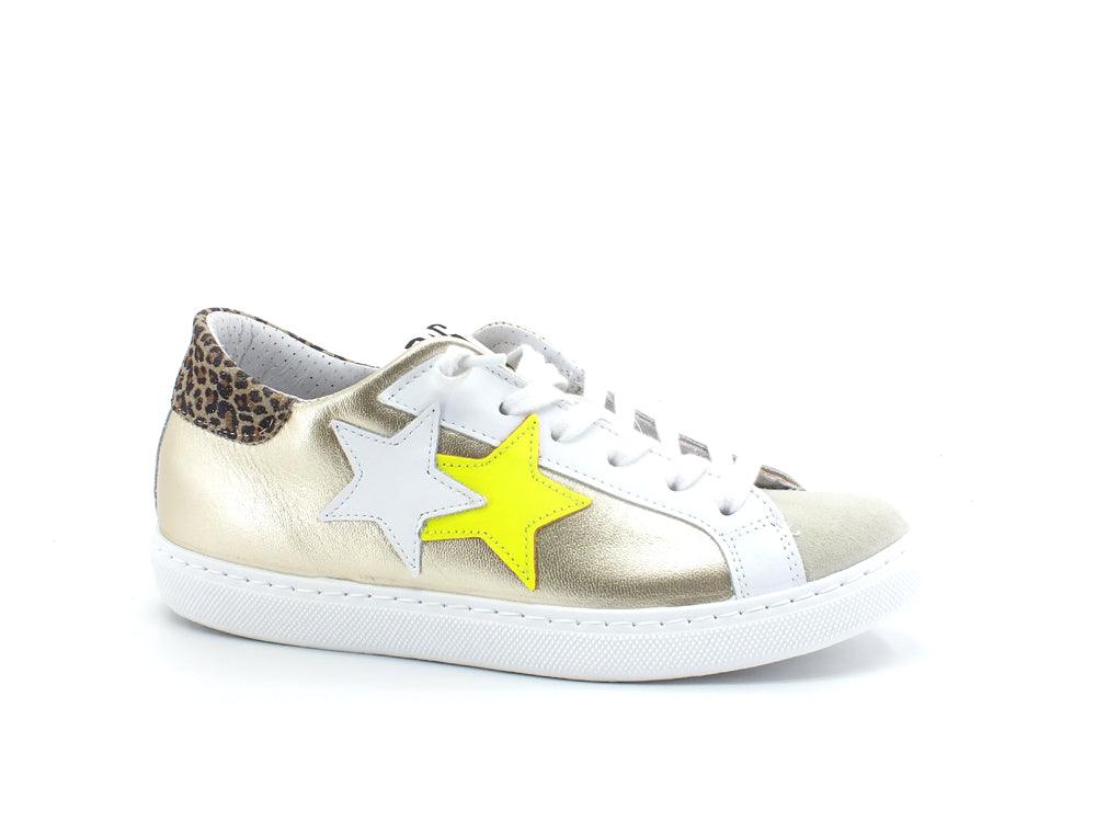 2STAR Sneaker Low Retro Geo Gold White Grey 2SD3409 - Sandrini Calzature e Abbigliamento