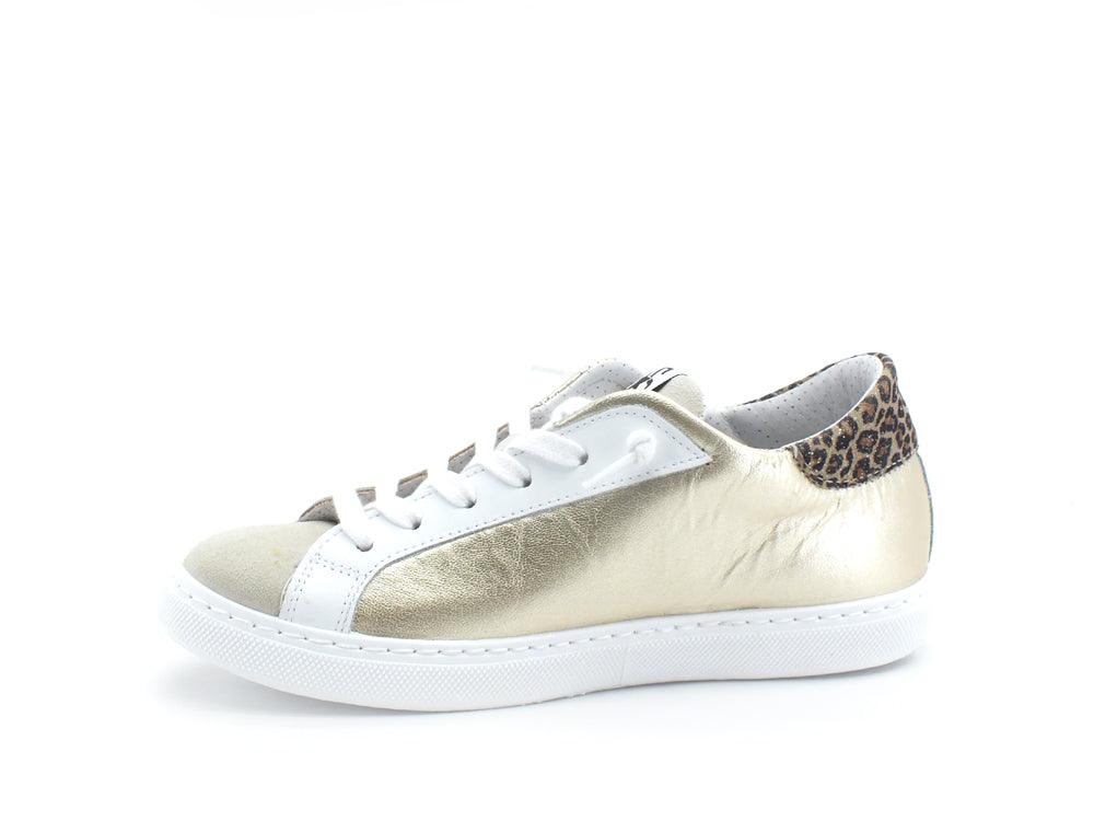 2STAR Sneaker Low Retro Geo Gold White Grey 2SD3409 - Sandrini Calzature e Abbigliamento