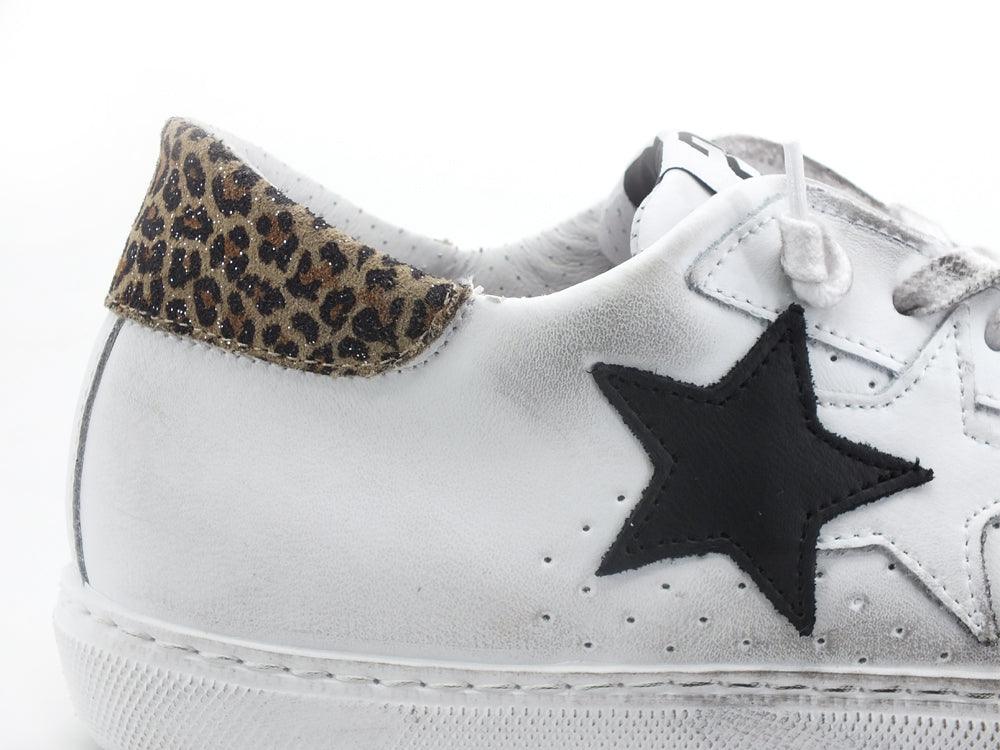 2STAR Sneaker Low Retro Leo White Black Leo 2SD3402 - Sandrini Calzature e Abbigliamento