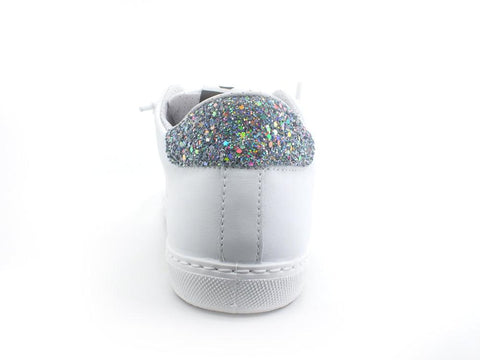 2STAR Sneaker Low Retro Leo White Gold Silver 2SD3411 - Sandrini Calzature e Abbigliamento