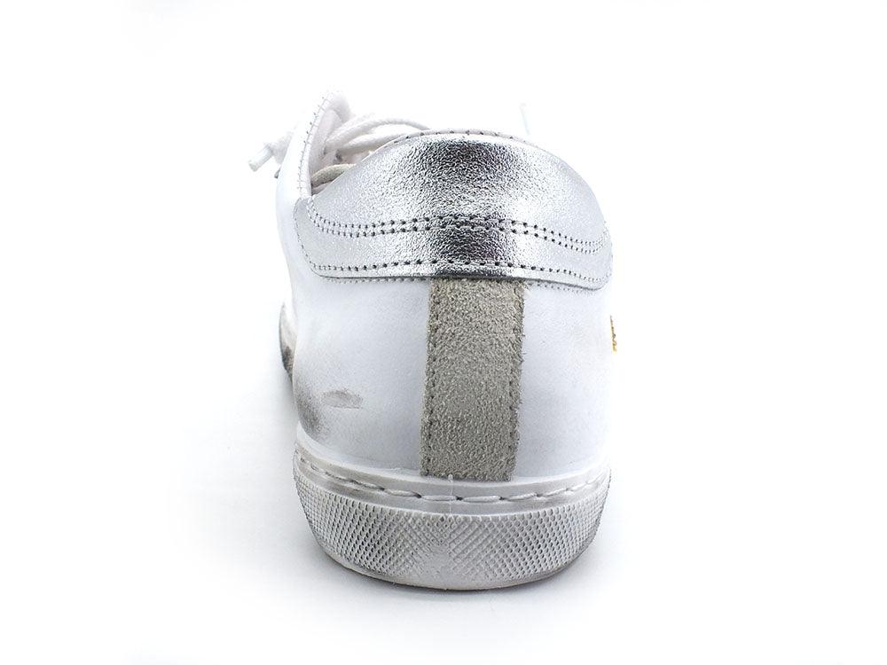 2STAR Sneaker Low Stelle Glitter White 2SD2817 - Sandrini Calzature e Abbigliamento