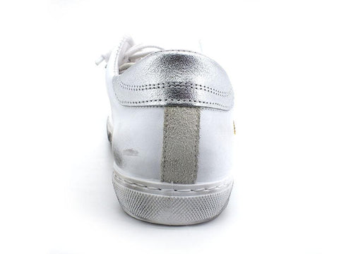 2STAR Sneaker Low Stelle Glitter White 2SD2817 - Sandrini Calzature e Abbigliamento