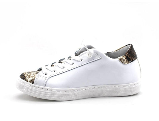 2STAR Sneaker Low Stelle White Pitone 2SD3225 - Sandrini Calzature e Abbigliamento