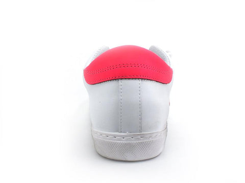 2STAR Sneaker Low Traforata White Pink Fluo 2SD3434 - Sandrini Calzature e Abbigliamento