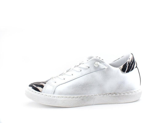 2STAR Sneaker Low Zebra Bianco Argento 2SD3219 - Sandrini Calzature e Abbigliamento
