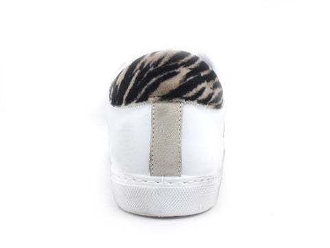 2STAR Sneaker Low Zebra Bianco Beige Nero 2SD3220 - Sandrini Calzature e Abbigliamento