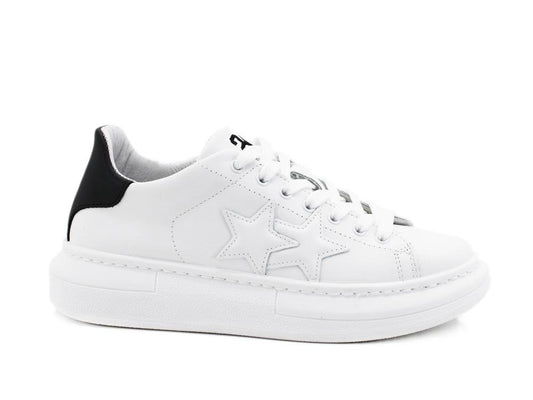 2STAR Sneaker Princess Retro White Black 2SD2879 - Sandrini Calzature e Abbigliamento
