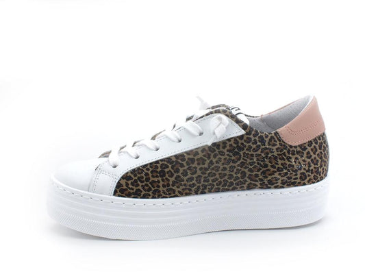 2STAR Sneaker Queen Low Platform Leopard White Pink 2SD3442 - Sandrini Calzature e Abbigliamento